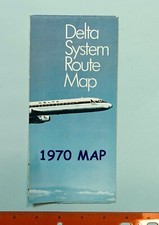 Delta System Air Route Map / 1970 Edition / Delta Airlines Map 