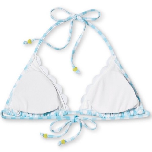 Stoney Clover Lane Blue Gingham Plaid Swim Top (Size XS 0-2) SP1 - Foto 4 di 5