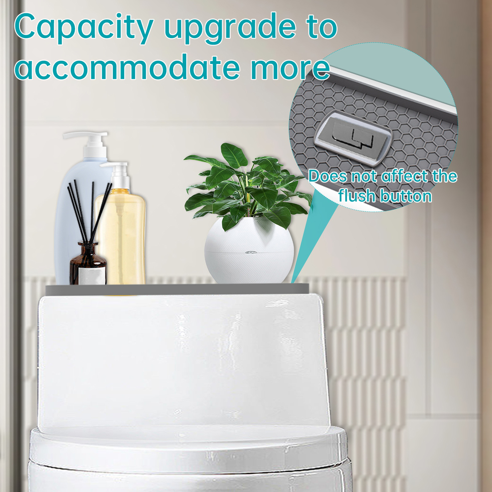 Shower Gel Storage Toilet Tank Multi-functional Bathroom Organizer Silicone