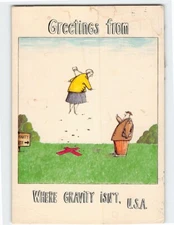 Postcard Greetings from Where Gravity Isn't USA Humor Card