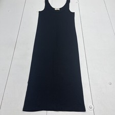 Refined Canvas Black Ribbed Bodycon MIDI Dress Women’s Size Medium