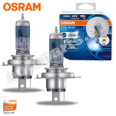 Leuchten Osram H4 Cool Blue Boost 2 Pz für Leuchttürme Auto Licht Kaltweiß 5500K