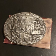 1995 National Finals Rodeo NFR Youth Size Miniature Belt Buckle Hesston