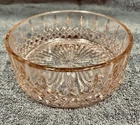 Pink Depression glass vintage candy dish watermelon 6“ x 2 1/2“
