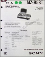 Sony MZ-R5ST Original Printed Service Manual MZR5ST Minidisk P/N 9-923-279-12