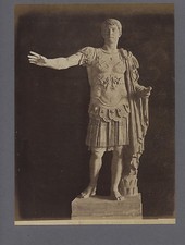 Brittanico Roman Sculpture Italy 2 Photos Vintage Albumin Ca 1880