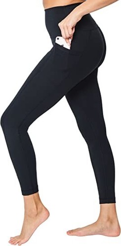 Yogalicious Lux Women's Hi-Rise Ankle Length Yoga Pants Side Pockets Black  Sz XS 191244757161 | eBay