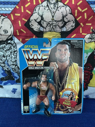 Official WWF, 1994 MOC Hasbro Razor Ramon On Blue ...