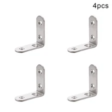 Bracket Corner Brace Joint Wall Shelf Suppourt L Shape Stainless Steel 50mm