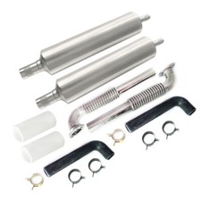 Rear Muffler Exhaust Canister W/ Flexible Header Teflon for Engine DLE60CC EME70