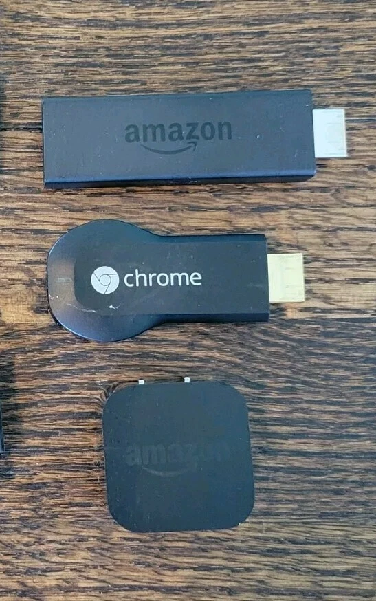 Transmisores multimedia Amazon Fire TV HD W87CUN y Chrome H2G2-42 con adaptadores SIN CONTROLES REMOTOS Foto 2 de 4