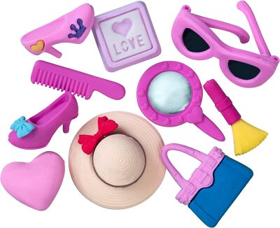 Linex Motiv-Radiergummi ''Girl Bag'' Spielzeug, 10 verschiedene Motive