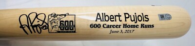 Cardinals Albert Pujols Signed 600 Home Run Marucci Bat MLB + Beckett Witnessed
