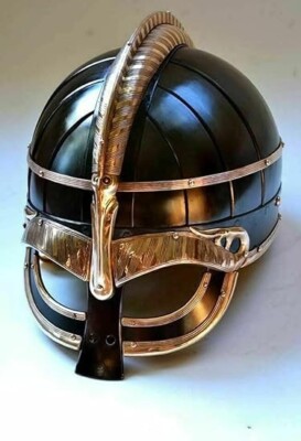 Medieval Vandal valsgärde Viking Helmet Armor Hand Forged Knight Helmet Wearable