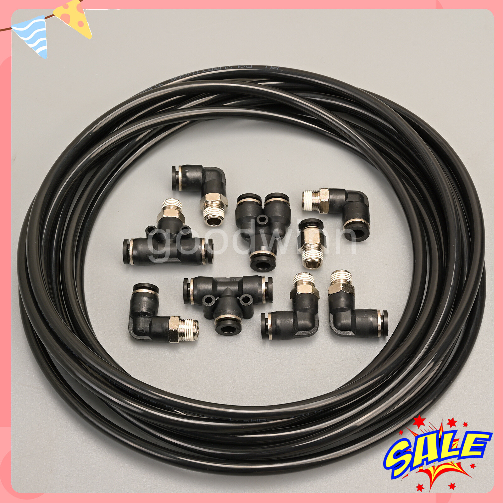 PUSH LOCK Vacuum Fitting Kit Turbo Wastegate & Solenoid for Turbo