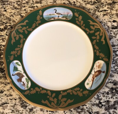 Lynn Chase winter game birds green pheasants dinner salad plates