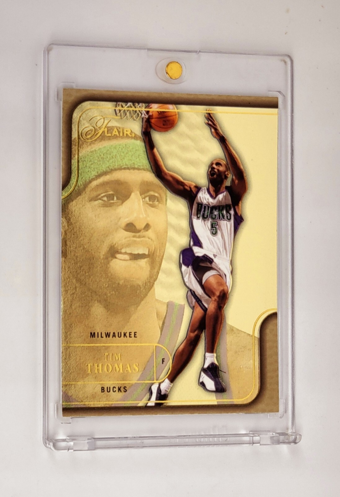 ROW 1 GOLD FOIL PARALLEL SP 2003-04 Flair Tim Thomas #69 MILWAUKEE BUCKS NBA 