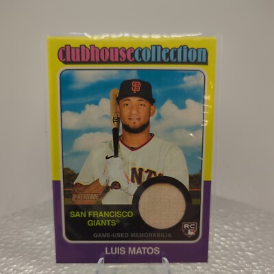 2024 Topps Heritage Clubhouse Collection Bat Relic Luis Matos RC #CCR-LMA