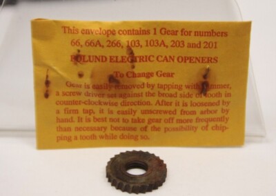 Edlund Commercial Electric Can Opener Gear for #66,66A,266,103A,203,201 NOS