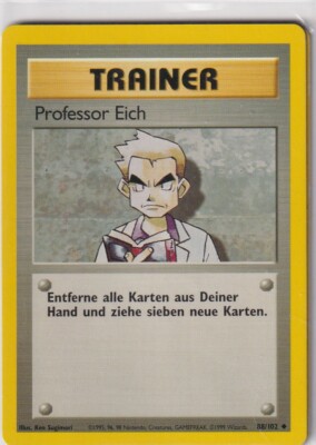 Pokemon Karte Trading Basis Set Nr. 88/102 Professor Eich deutsch