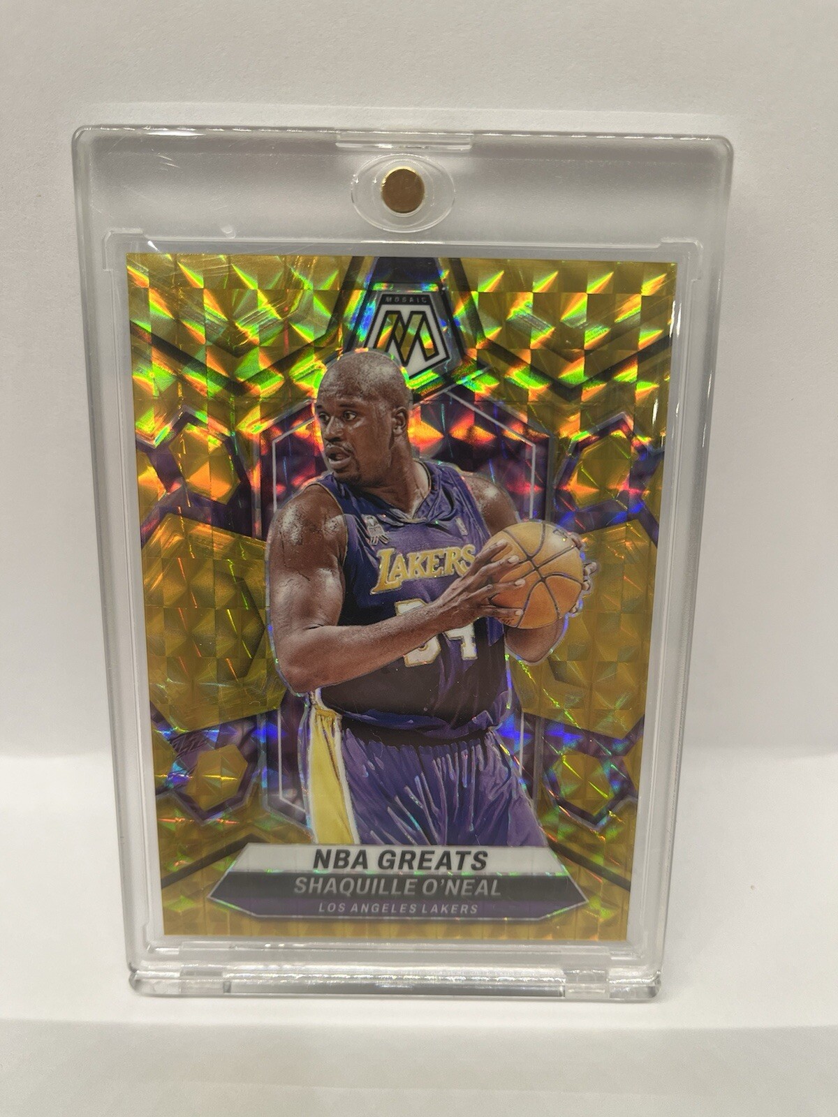 Shaquille O’Neal 2023 Mosaic NBA Greats Gold Prism 7/10