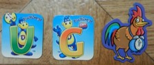 3 Magnete Buchstaben "G" + "U" ABC Fruchtzwerge Tiere Magnete Kühlschrankmagnete