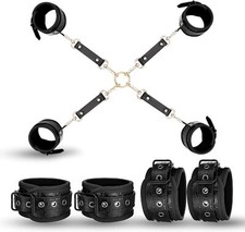 Sex Bondage BDSM Kit Restraints,Bed Bondage Restraints Set with Adjustable