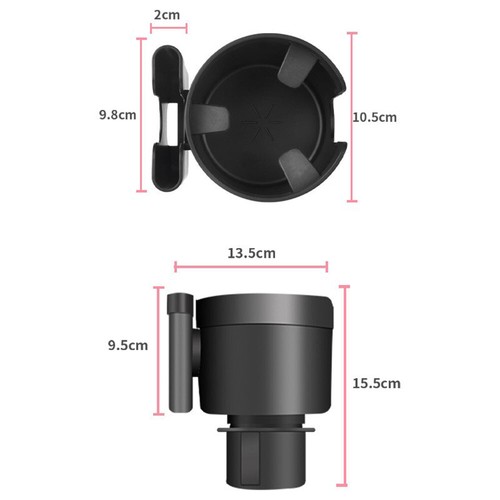 Porte-gobelet de voiture extenseur-adaptateur avec support téléphone base réglable pour Yeti 20-46oz - Photo 5 sur 12