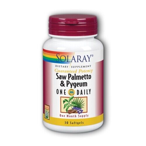 Saw Palmetto and Pygeum 30 Softgels By Solaray - Picture 1 of 1