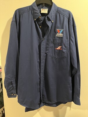 NASCAR RACING MARK MARTIN BUTTON DOWN SHIRT SZ LARGE CHASE AUTHENTICS VALVOLINE