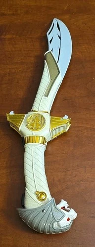 Vtg 1994 Mighty Morphin Power Rangers White Ranger Saba Talking Sword Works Good