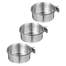 3 Pcs Bird Feeding Box Cage Food Holder Feeder Bowl Parrot Cup Cups