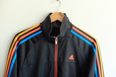 Seltene Adidas Essentials TT Jacke M Trefoil schwarz orange rot blau 2013 *DEFEKT