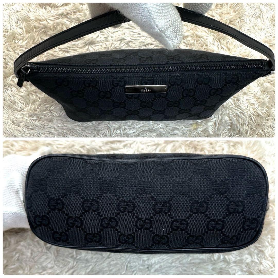 GUCCI GG Canvas Black Accessory Pouch Women's Small Bag Authentic thumbnail 7