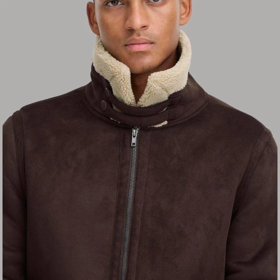 Blend giacca eco montone marrone giubbino da uomo art. FISCHER 20720064 - Imagen 4 de 4