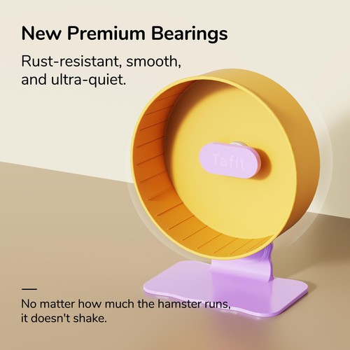 Quiet Hamster Wheel 10.2 Inch Dual-Bearings Silent Small Animals Running Exer... - Picture 3 of 7