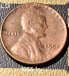 1955 Penny 1C Philadelphia Circulated BN Business Uncertified Lincoln Wheat