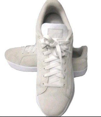 Adidas Beige Suede Sneakers Mens Size 11.5  Shoes Cloudfoam Advantage