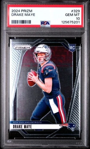 2024 Panini Prizm #329 Drake Maye RC Rookie Gem Mint PSA 10