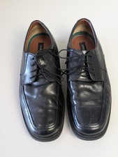 George Men's Size 12 Black Faux Leather Square Toe Lace Up Oxford Dress Shoes
