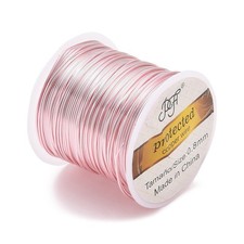 26FT Round Copper Craft Wire Beading Wire Copper Pink for Necklace Jewelry DIY