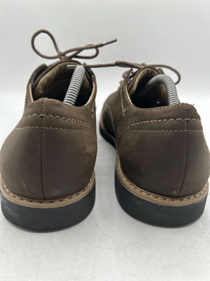 Zapatos cómodos informales de cuero marrón con cordones Dexter Oxfords para hombre talla 11M Foto 3 de 4