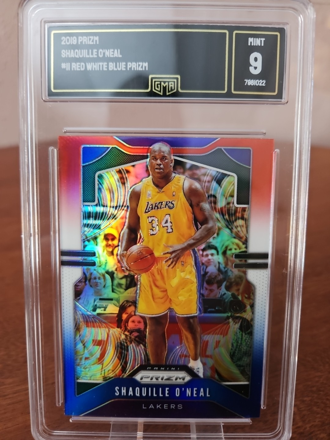 2019-20 Panini Prizm - Shaquille O'Neal #11 Red White & Blue Prizm