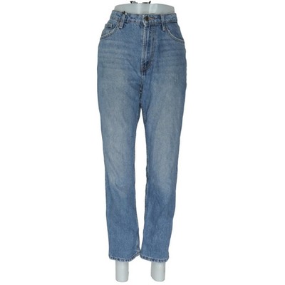 Bershka Denim, Jeans, Größe: 38, model: mom, Blau, Einfarbig, Denim, Damen #cc1