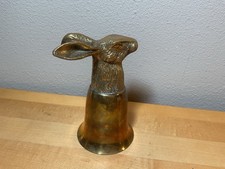 Vintage Brass And Silver Plated Rabbit Head F...