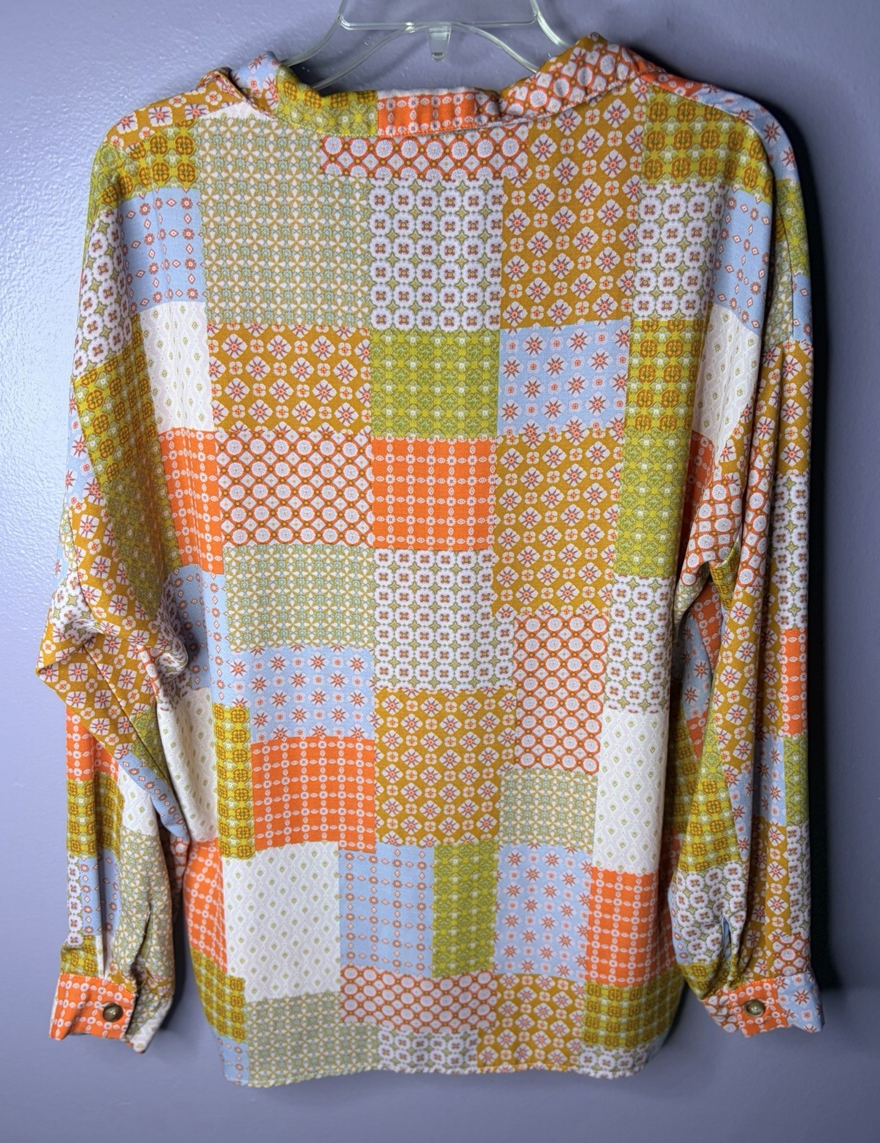 Willow + Root Boho Patchwork Button Blouse Women … - image 5