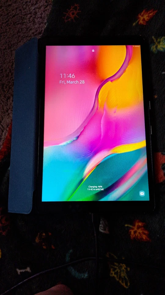 Samsung Galaxy Tab серый с синим чехлом - Изображение 3 из 4