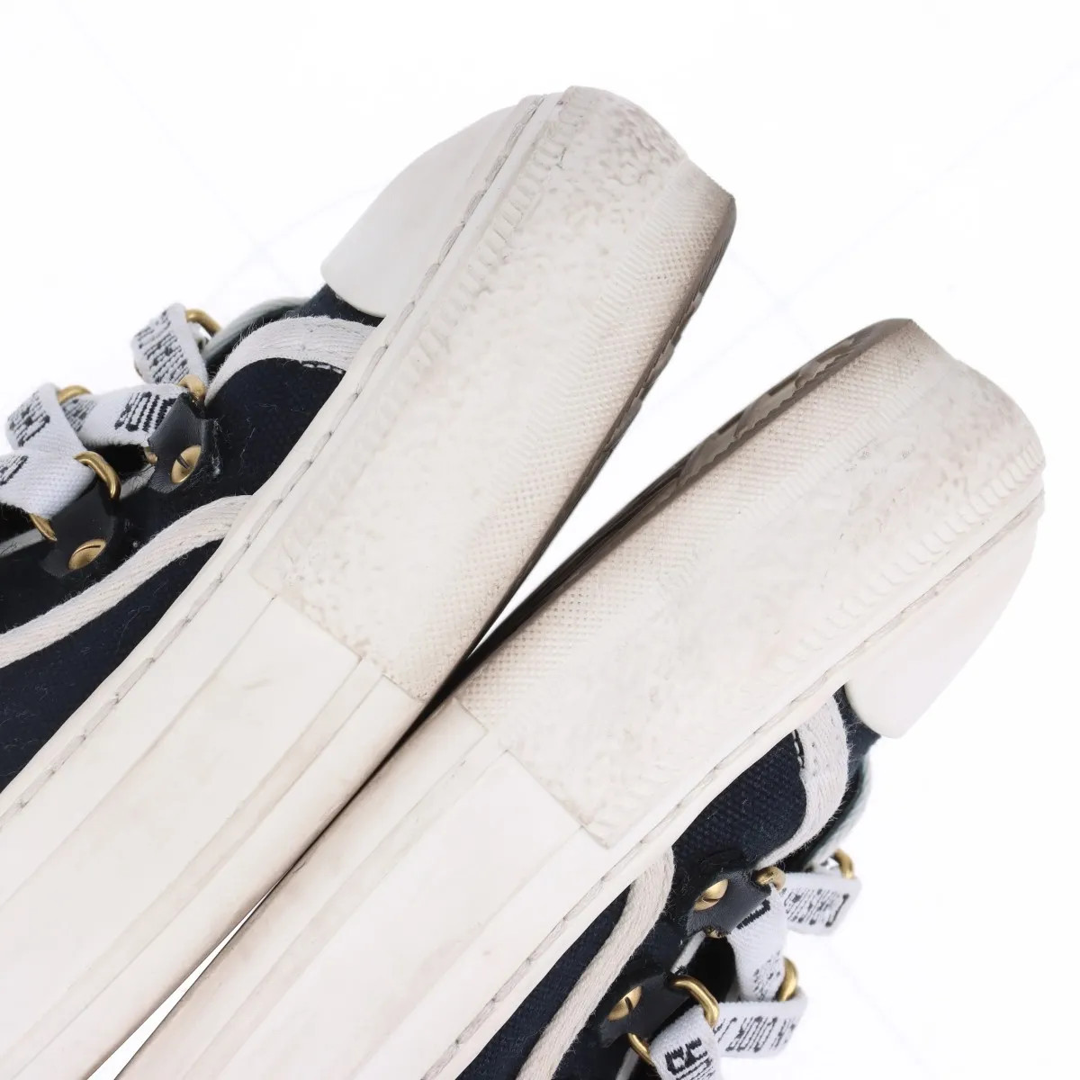 Christian Dior WALK'N'DIOR Canvas & Leather Sneakers 36 Ladies' navy x ivory DC0 thumbnail 14