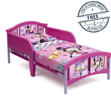 Delta Children Disney Minnie Mouse Plastic Toddler Bed 53.94"x 29.13" x 26.18"