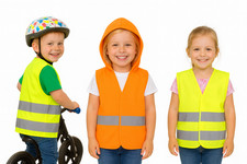 Kinderwarnweste Regenschutz Rucksacküberzug Warnweste Kinder Helmüberzug SALE!